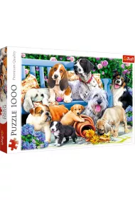 Puzzle 1000 el. Psy w ogrodzie Trefl