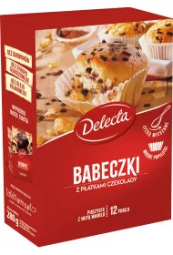 Delecta Babeczki nadziane patkami czekolady 280 g