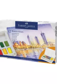 Faber-Castell Farby akwarelowe cs w kostkach 12 kol. plastikowe opakowanie