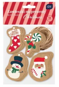 Interdruk Zawieszki na prezenty kraft kszta�.Christmas