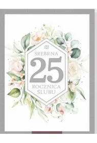 Art Nuvo Karnet 25 rocznica �lubu, srebrna RS 0425