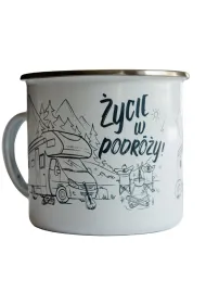 TravelSet Kubek emaliowany - �ycie w podr�y!