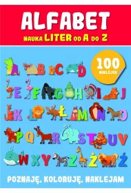 Alfabet. Nauka liter z naklejkami