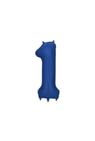 PartyDeco Balon foliowy cyfra 1 granat 86cm