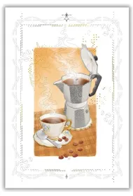 DaVinci Karnet 12x18cm + koperta Kawa