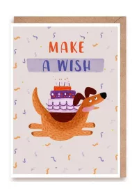 Cardie Kartka urodzinowa Pies Make a wish