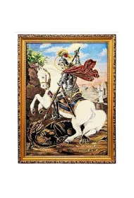 Obraz Haftowany �w. Jerzy 42/32cm