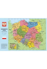 Kreska Szkolny podk�ad na biurko. Administracyjna mapa Polski