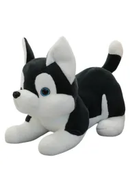 Maskotka przytulanka Husky czarno bia�y 30cm LeanToys