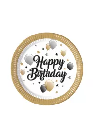 Procos Talerzyki papierowe Happy Birthday 23cm 8 szt.