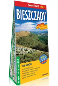 BIESZCZADY MAPA TURYSTYCZNA LAMINAT 2018