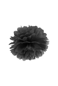 PartyDeco Pompon bibu�owy czarny 25cm