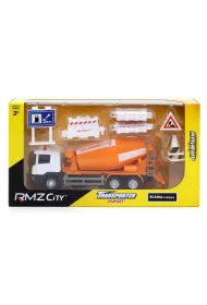 Samoch�d 1:64 Betoniarka + znaki drogowe + p�otki RMZ Daffi
