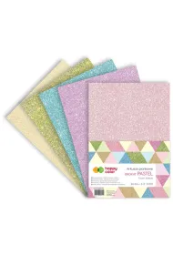 Happy Color Arkusze piankowe brokatowe PASTEL A4 5 szt.