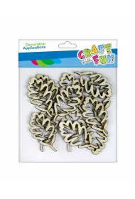 Craft with Fun Ozdoba drewniana samoprzylepne listki d�bu 12 szt.