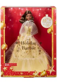 Barbie Signature Lalka witeczna brzowe wosy Mattel
