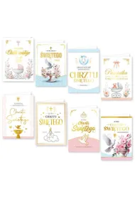 Karnet B6 Chrzest �w. z�ocony mix