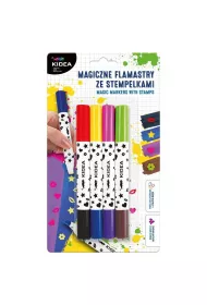 Flamastry magiczne ze stempelkami 10szt KIDEA Derform