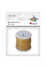 Sznurek papierowy brzowo-zoty