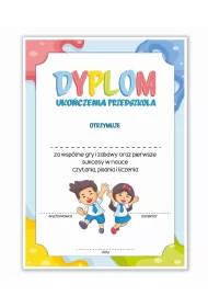 LearnHow Dyplom A4 ukoczenia przedszkola - niebieski 10 sz