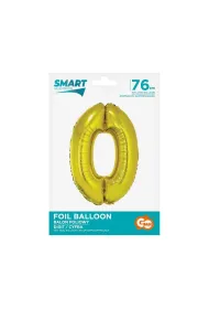 Godan Balon foliowy cyfra 0 z�ota Smart 76cm