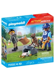 Playmobil Action Heroes Poszukiwania �lad�w z psem tropi�cym 71731