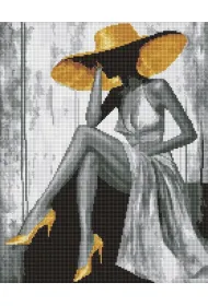 Ideyka Diamentowa mozaika - Z�ota Pani 40x50cm