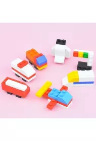 Iwako Gumki do �cierania puzzle Block Vehicle 7 szt.