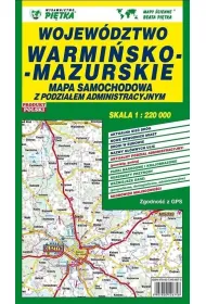 Wojew�dztwo Warmi�sko-Mazurskie 1:220 000 mapa