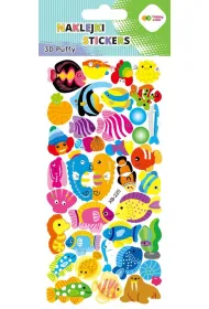 Happy Color Naklejki 3D PUFFY-Ocean Fishes 9.5x22 cm