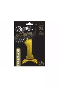 Godan Balon foliowy B&C Cyfra stoj�ca 1 BC-ASZ1 z�ota 74cm