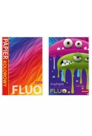 Zeszyty papier�w kolorowych A5 fluo 8 kartek