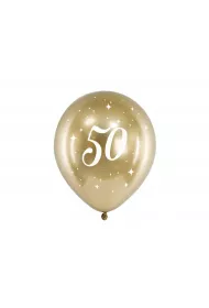 PartyDeco Balony Glossy 50-tka z�ote 30 cm