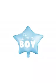 PartyDeco Balon foliowy Gwiazdka It's a boy niebieski 48cm