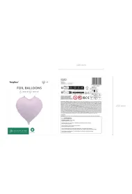 PartyDeco Balon foliowy serce 45cm r�owy