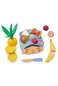 Deska do krojenia drewniana z owocami tropikalnymi Tender Leaf Toys