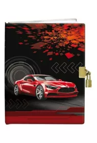 Peter Pauper Press Pami�tnik z k��dk� Czerwone auto 13x18 cm, g�adki 60 kartek