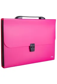 Deli Teczka A4 Rio z r�czk� czarn� 7-przegr�dek r�owa
