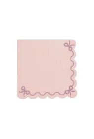 PartyDeco Serwetki z falbank� jasnor�owy 33x33cm 12 szt