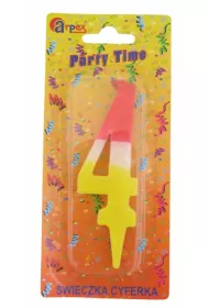 Arpex �wieczka urodzinowa Party Time Cyfra 4 D9905-4