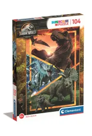 Puzzle 104 el. SuperColor. Jurassic World Clementoni