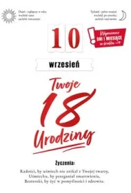 Armin Style Karnet Urodziny 18 wymienne cyfry