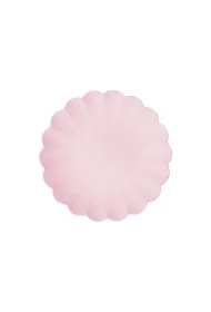 PartyDeco Talerzyki plastikowe Falbanka, 22 x 22 cm, r�owy  1 op. / 4 szt.