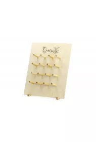 PartyDeco �ciana na Donuty naturalne drewno 45x55cm