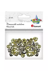 Titanum Dzwoneczki metalowe z�ote, srebrne 8/10/12mm