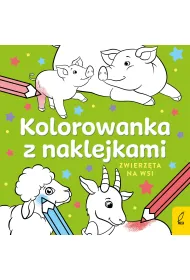 Kolorowanka z naklejkami. Zwierz�ta na wsi