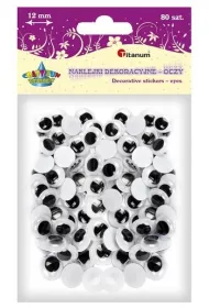 Titanum Oczy samoprzylepne bez rz�s okr�g�e 12 mm