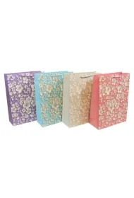 Beniamin Torebka p�aska du�a Kwiatki t�oczone 30x40x12 cm
