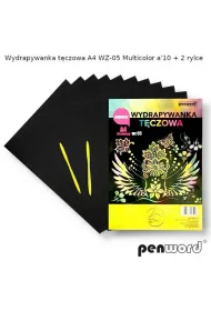 Wydrapywanka t�czowa A4 10arkuszy WZ-05 multikolor + 2 rylce Polsirhurt