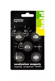 Magnesy neodymowe GR-N510 10mm 5szt GRAND